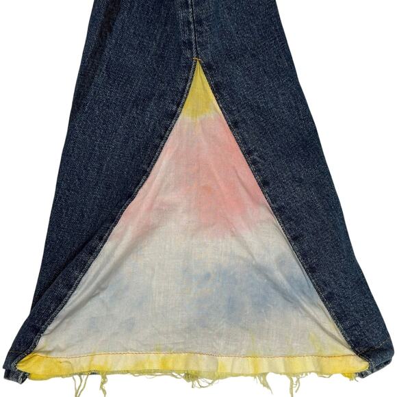 Vintage Levi’s 501 Bell Bottom Jeans 32x34 Peace Love Freedom Tie Dye - Picture 8 of 12